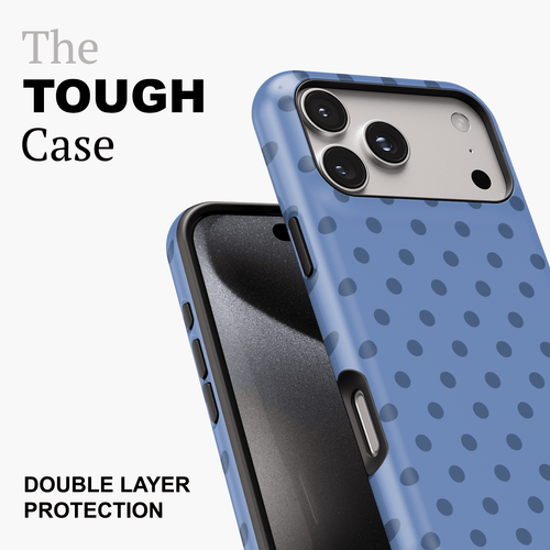 Blue Polka Dot Phone Case - Denim Dots