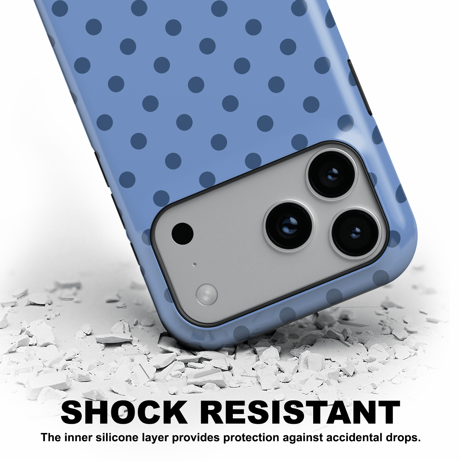 Blue Polka Dot Phone Case - Denim Dots
