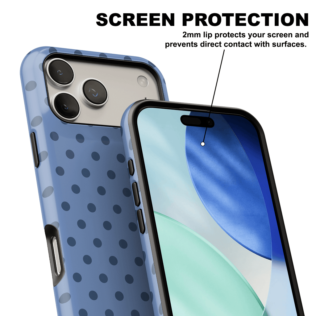 Blue Polka Dot Phone Case - Denim Dots