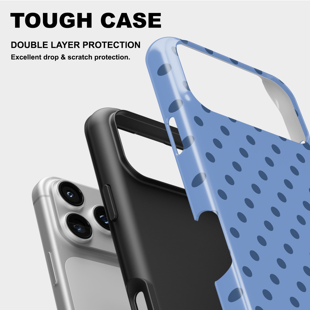 Blue Polka Dot Phone Case - Denim Dots