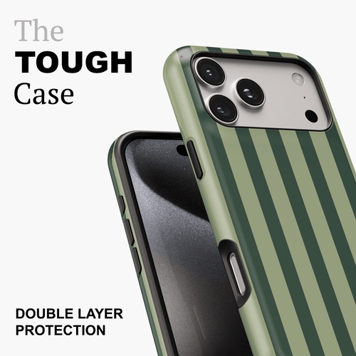 Green Striped Phone Case - Olive Mode