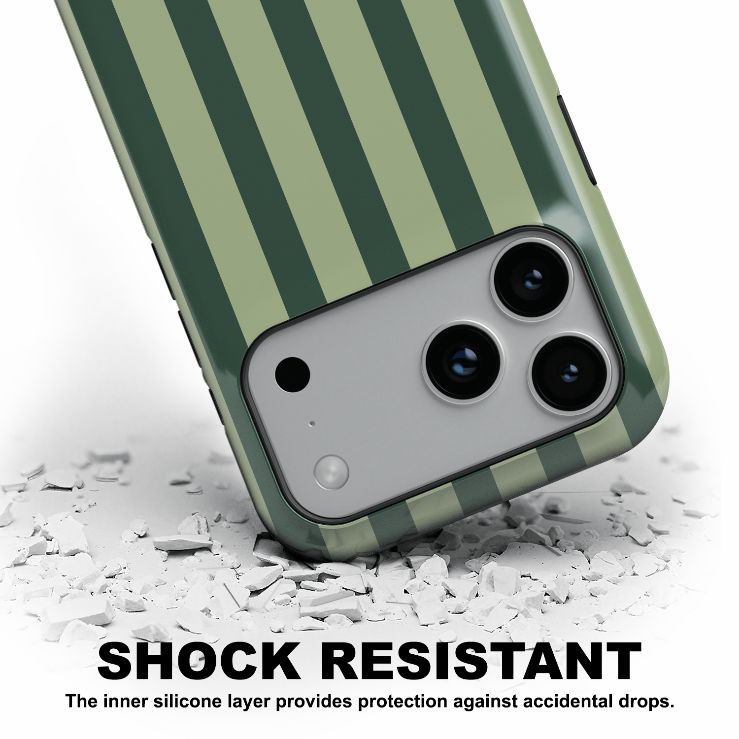 Green Striped Phone Case - Olive Mode