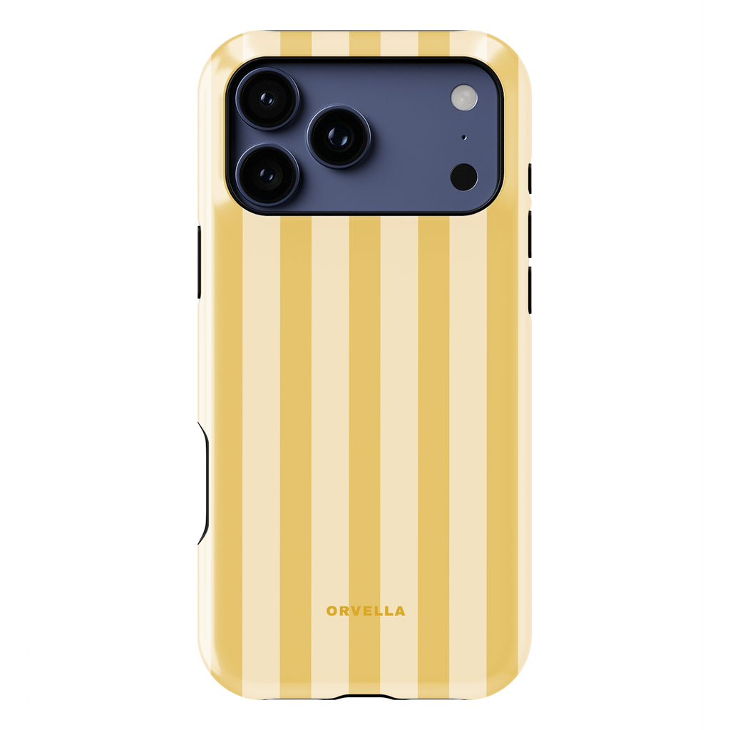 Yellow Striped Phone Case - Custard Cream